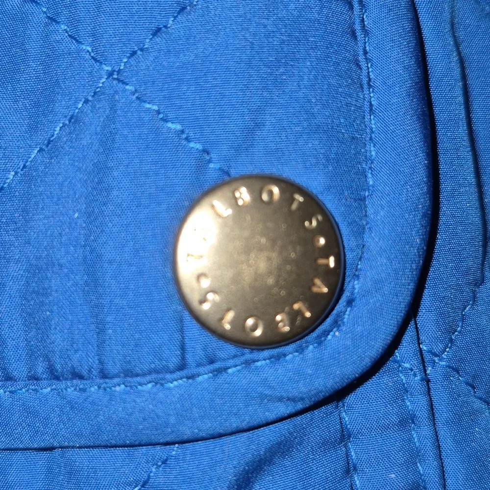 TALBOTS  Quilted Lightweight Barn Jacket Cobalt Blue Sz M